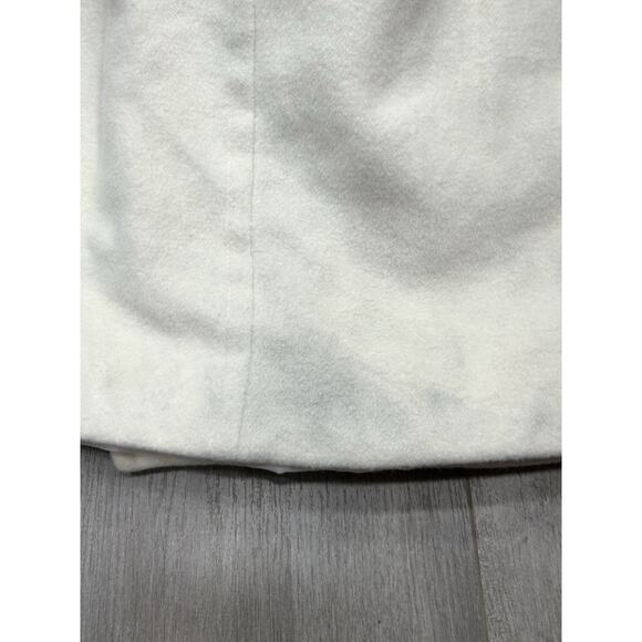 Oscar de la Renta Womens Fleece Jacket Button Down Wool Angora Cream Size 16 - Picture 12 of 16